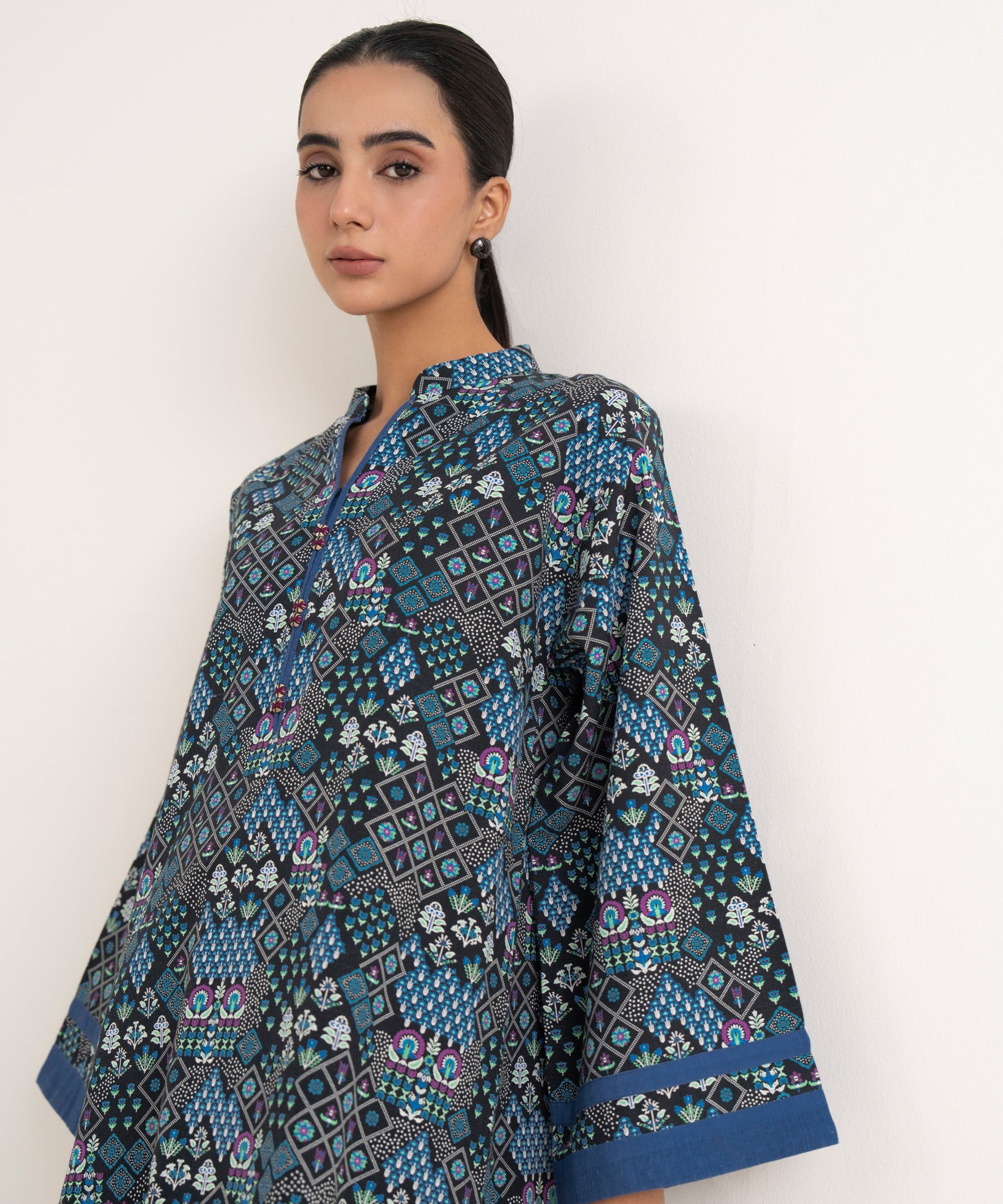 Women's Unstitched Lawn Printed Multi Two Piece Suit