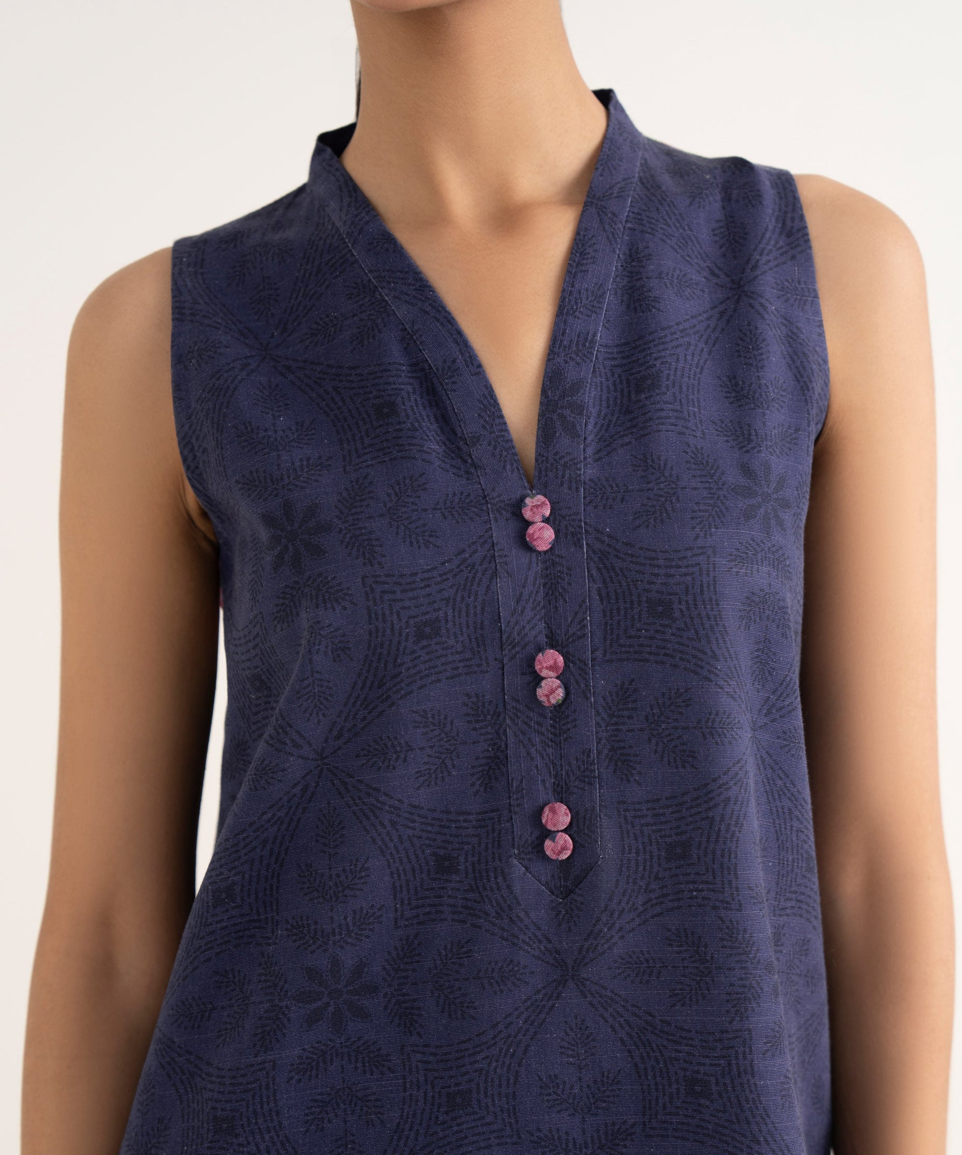 Women's Unstitched Lawn Printed Blue Three Piece Suit