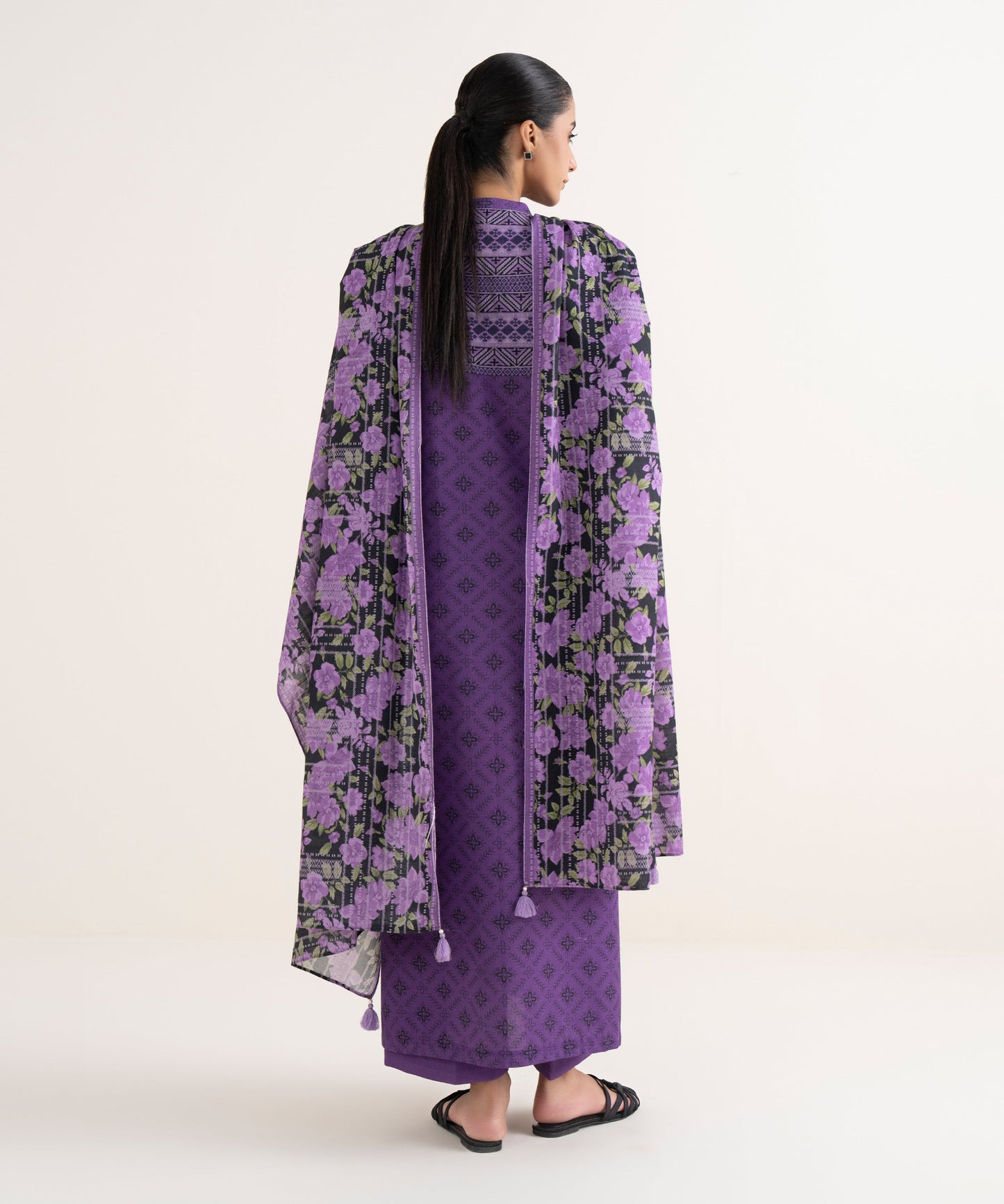 Women's Unstitched Lawn Printed Multi Three Piece Suit