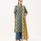 Women's Unstitched Cotton Printed Multi Three Piece Suit