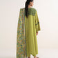 Women's Unstitched Light Khaddar Printed Green Three Piece Suit