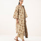 Women's Unstitched Cotton Printed Beige  Three Piece Suit