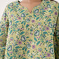 Women's Unstitched Cotton Printed Green Three Piece Suit