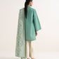 Women's Unstitched Lawn Printed Green Two Piece Suit
