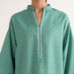 Women's Unstitched Lawn Printed Green Two Piece Suit