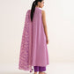 Women's Unstitched Lawn Printed Magenta Three Piece Suit
