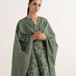 Women's Unstitched Lawn Printed Green Three Piece Suit