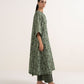 Women's Unstitched Lawn Printed Green Three Piece Suit