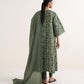 Women's Unstitched Lawn Printed Green Three Piece Suit