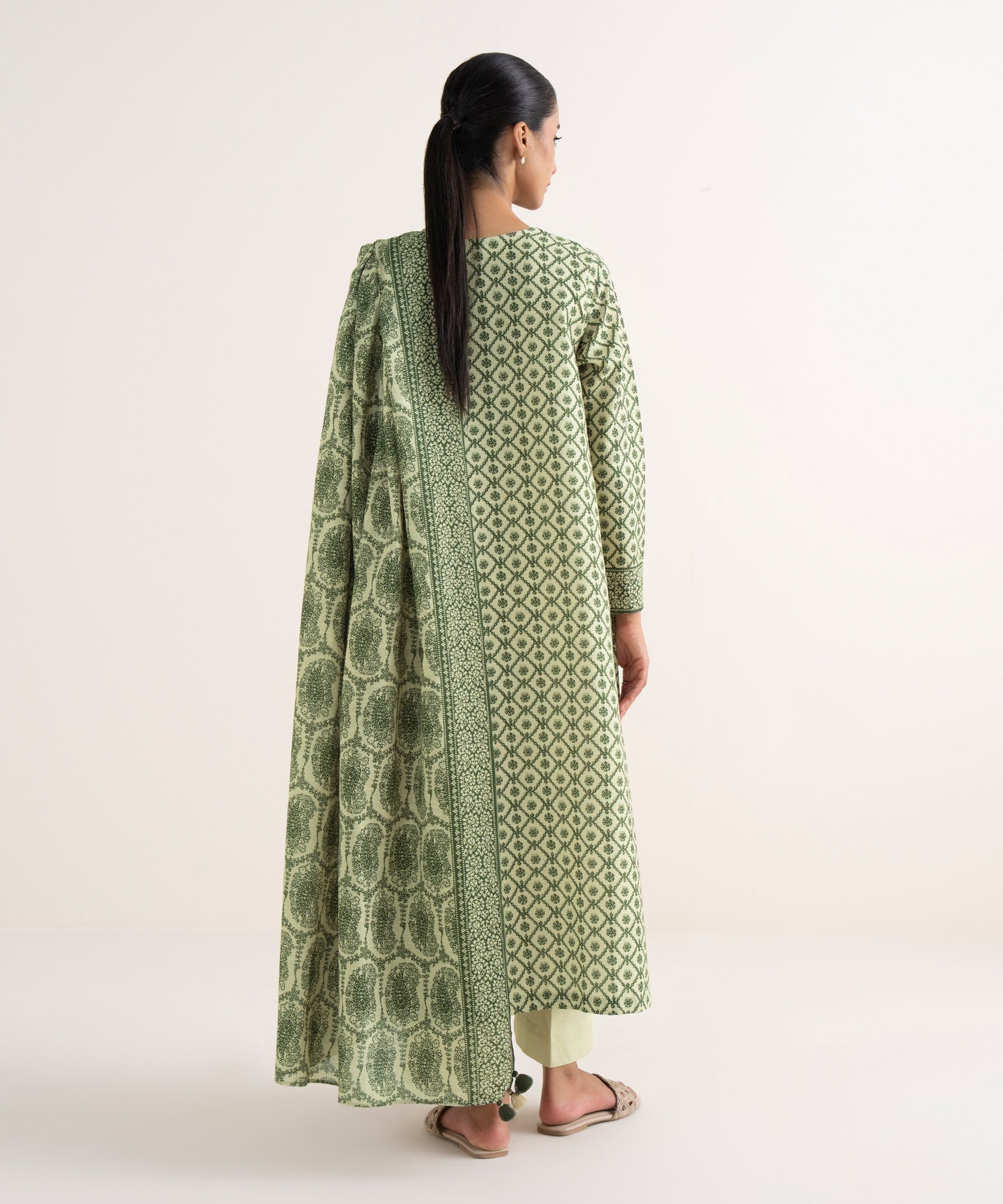 Women's Unstitched Lawn Printed Multi Three Piece Suit
