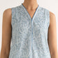 Women's Unstitched Lawn Printed Blue Two Piece Suit