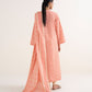 Women's Unstitched Lawn Printed Pink Two Piece Suit