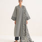 Women's Unstitched Lawn Printed Multi Three Piece Suit