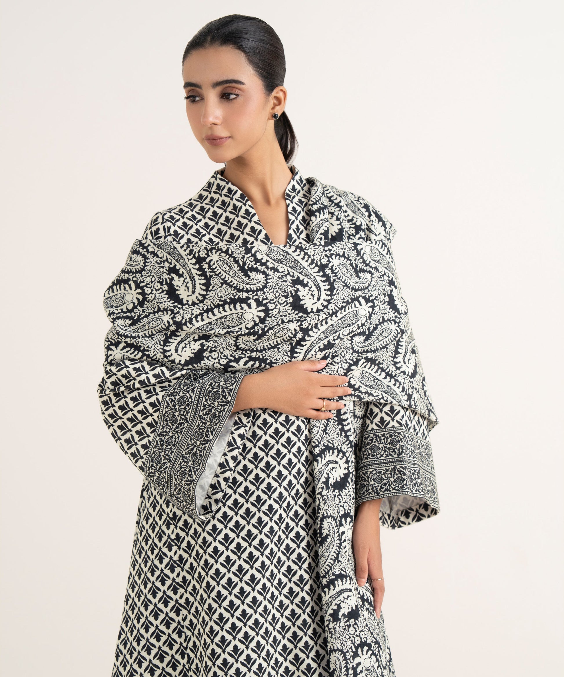 Women's Unstitched Lawn Printed Multi Three Piece Suit