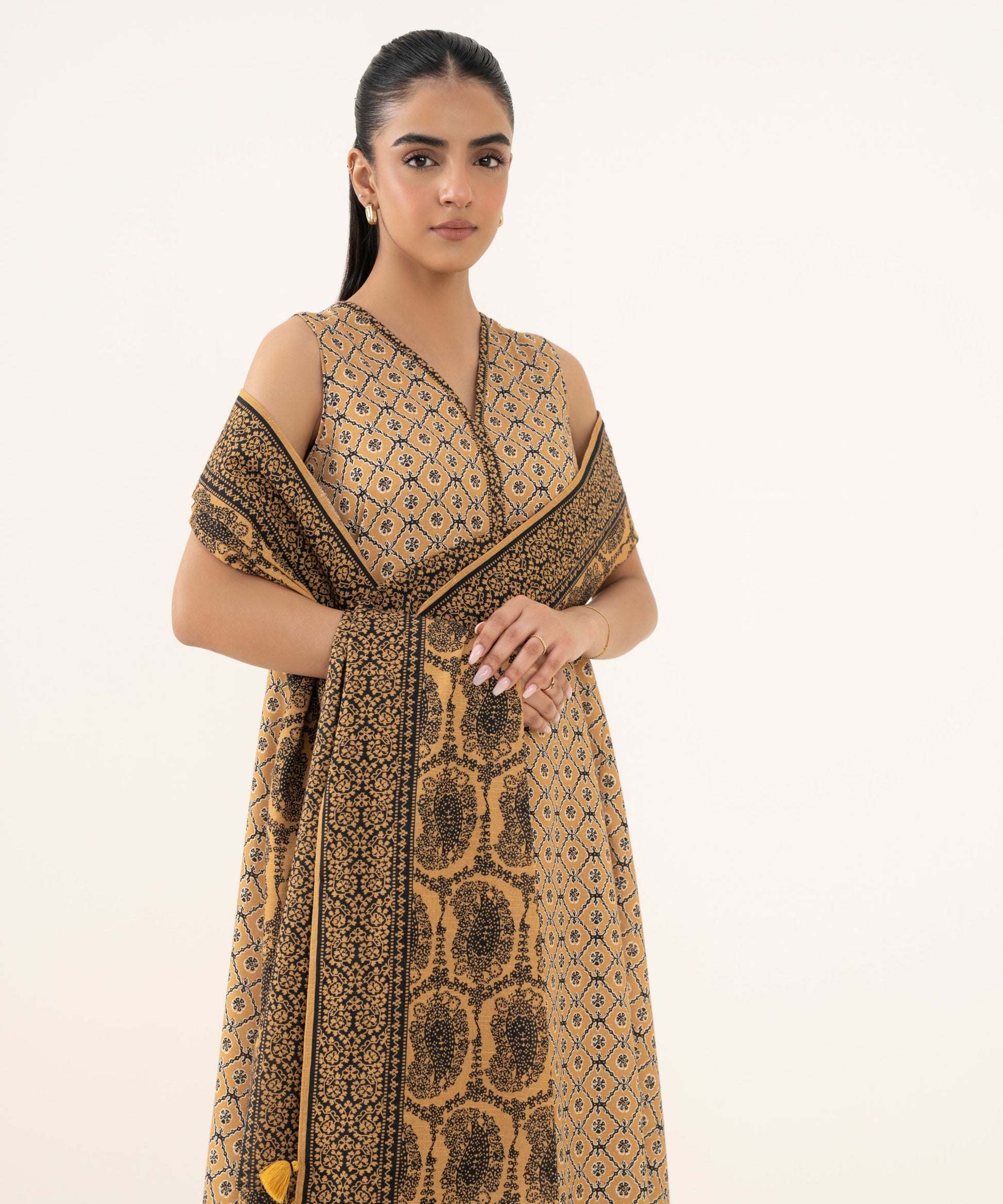 Women's Unstitched Lawn Printed Multi Three Piece Suit