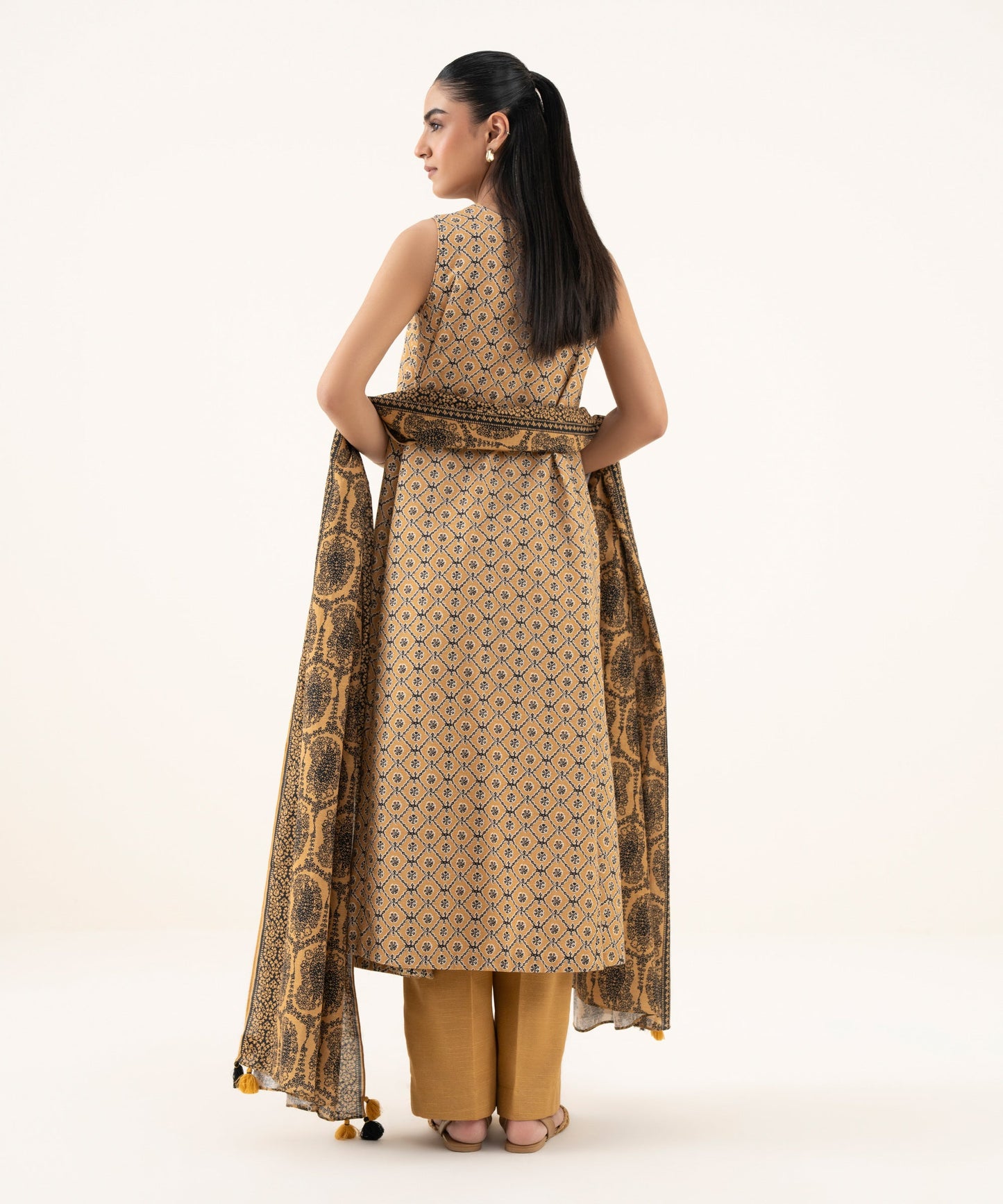 Women's Unstitched Lawn Printed Multi Three Piece Suit