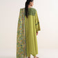 Women's Unstitched Lawn Printed Green Three Piece Suit