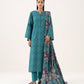 Women's Unstitched Light Khaddar Printed Green Three Piece Suit