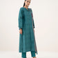 Women's Unstitched Light Khaddar Printed Green Three Piece Suit